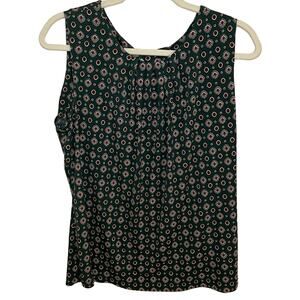 Calvin Klein Green Geometrical Casual Sleeveless Tank Top womens size medium